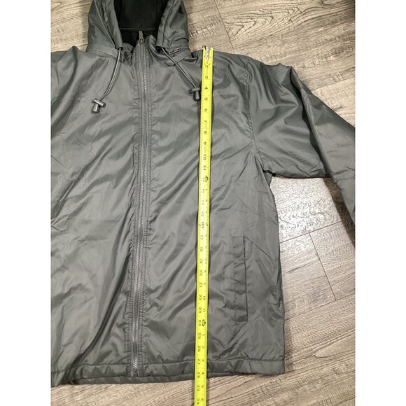 Totes Mens Gray Water-Resistant Hooded Jacket W/ Fleece Lining & Zip Size L - Picture 5 of 10